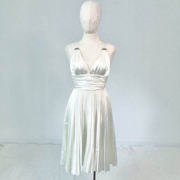 Vintage 90s S Marilyn Monroe Dress Party White - Picture 5 of 8